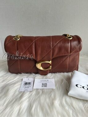 Coach Pecan Tabby Shoulder Bag 26 With Quilting Like New
